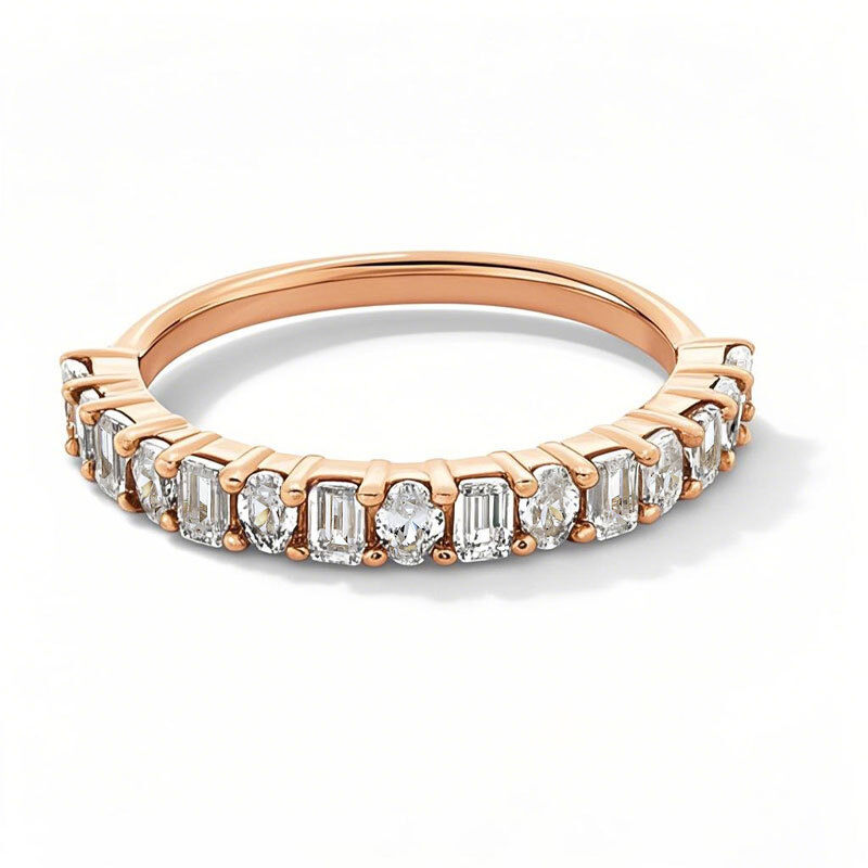 10K Rose Gold 1 CT. T.W Oval Cut Lab Created Diamond Wedding Ring D Color VVS1 Clarity 3EX IGI Certified-1
