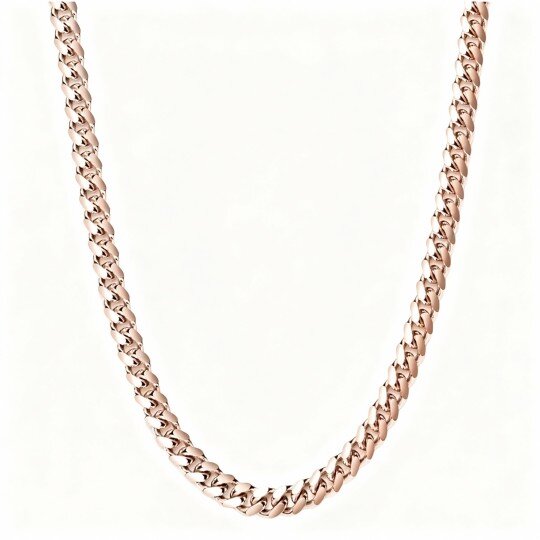 10K Rose Gold Cuban Link Chain for Men