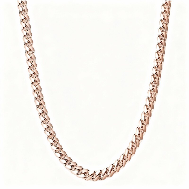 10K Rose Gold Cuban Link Chain for Men-1