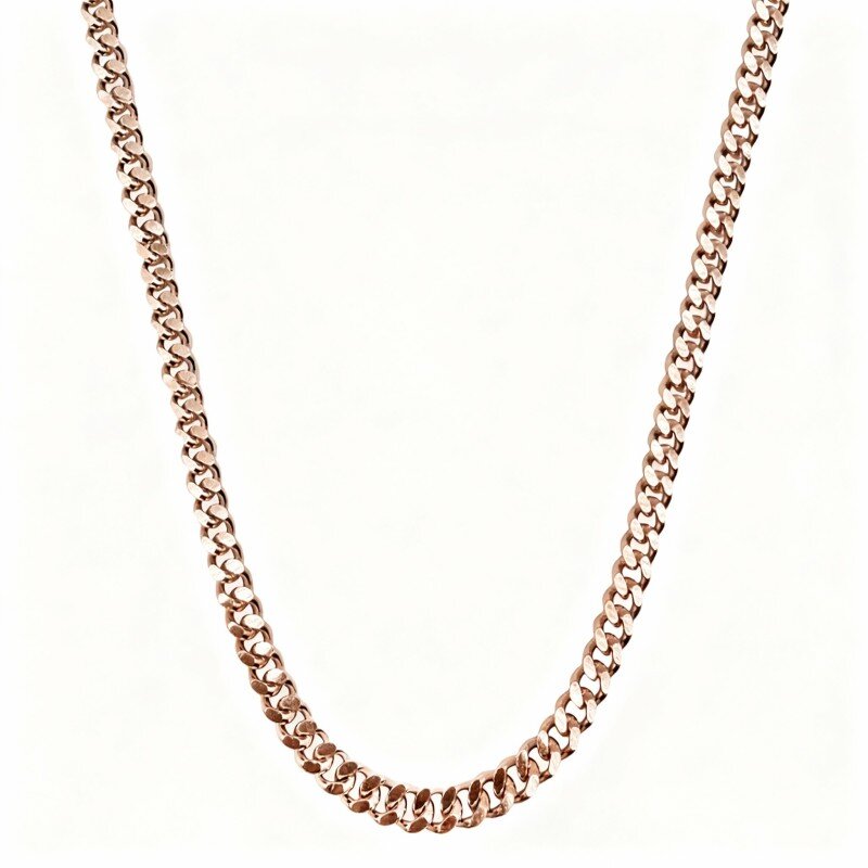 10K Rose Gold Cuban Link Chain for Men-1