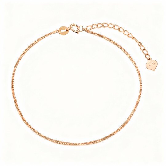 10K Rose Gold Curb Chain Bracelet