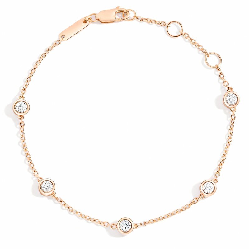 Bransoletka z zawieszkami z diamentami z 18-karatowego różowego złota-1