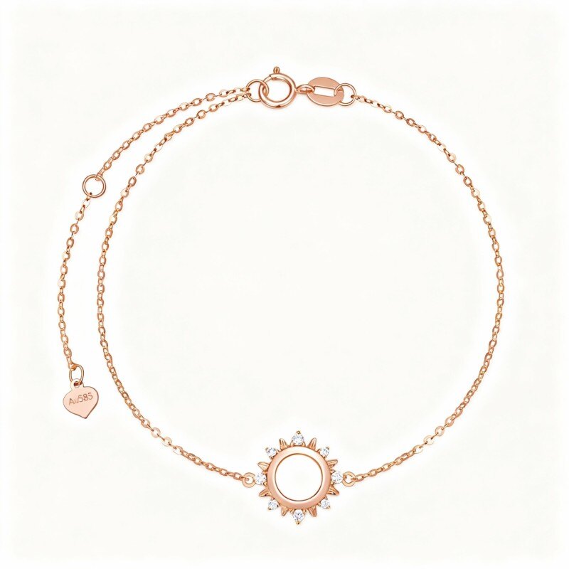 سوار من الذهب الوردي عيار 18 قيراطًا مرصع بالألماس-1