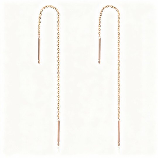 10K Rose Gold Drop Earrings