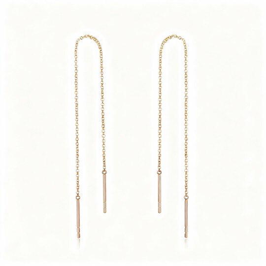 10K Rose Gold Drop Earrings