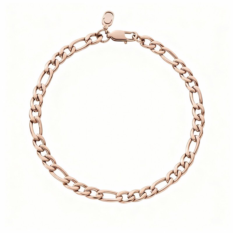 Bracelet Figaro en or rose 14 carats pour homme-1