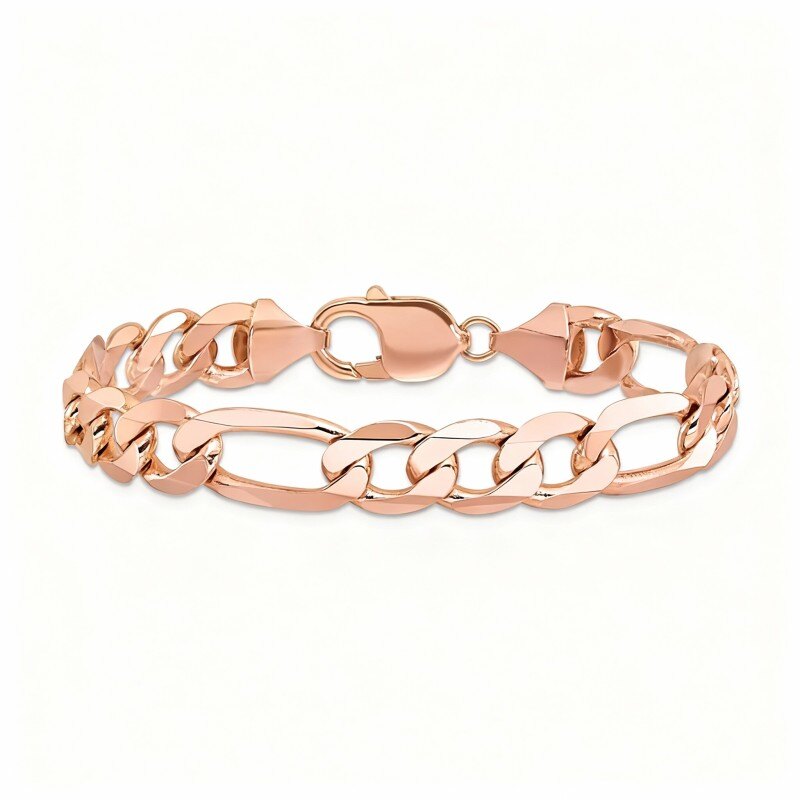 Bransoletka Figaro Link z 10-karatowego różowego złota-1