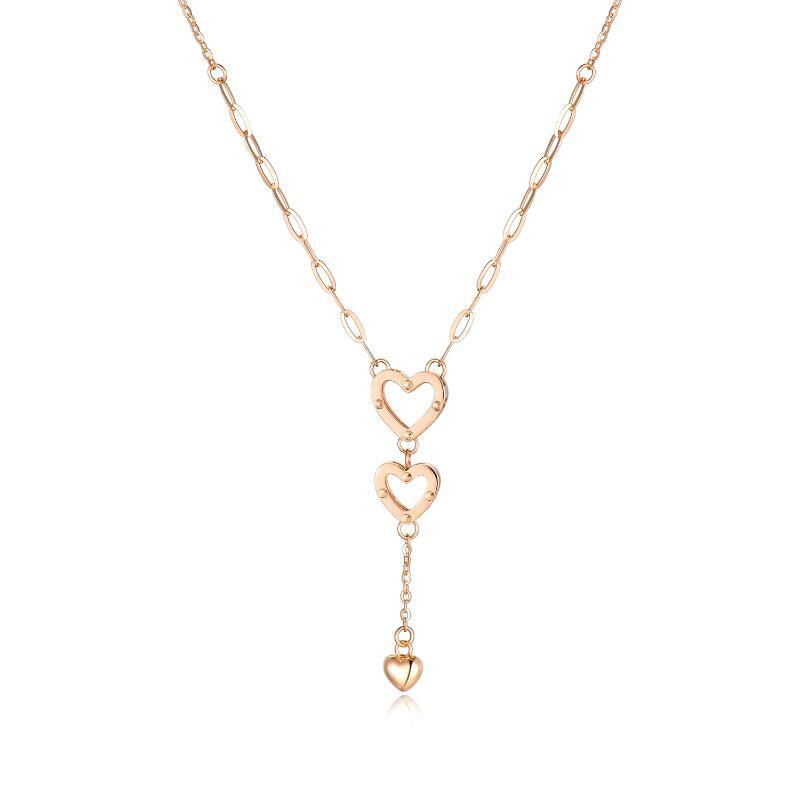 18K Rose Gold Heart… - image