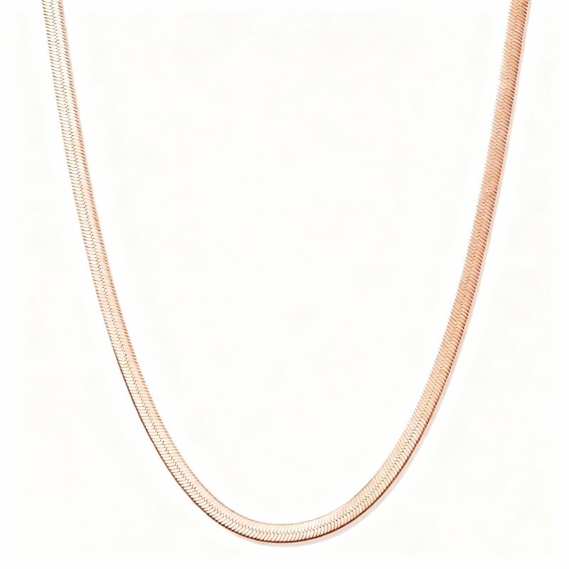 Collier à chevrons en or rose 18 carats-1