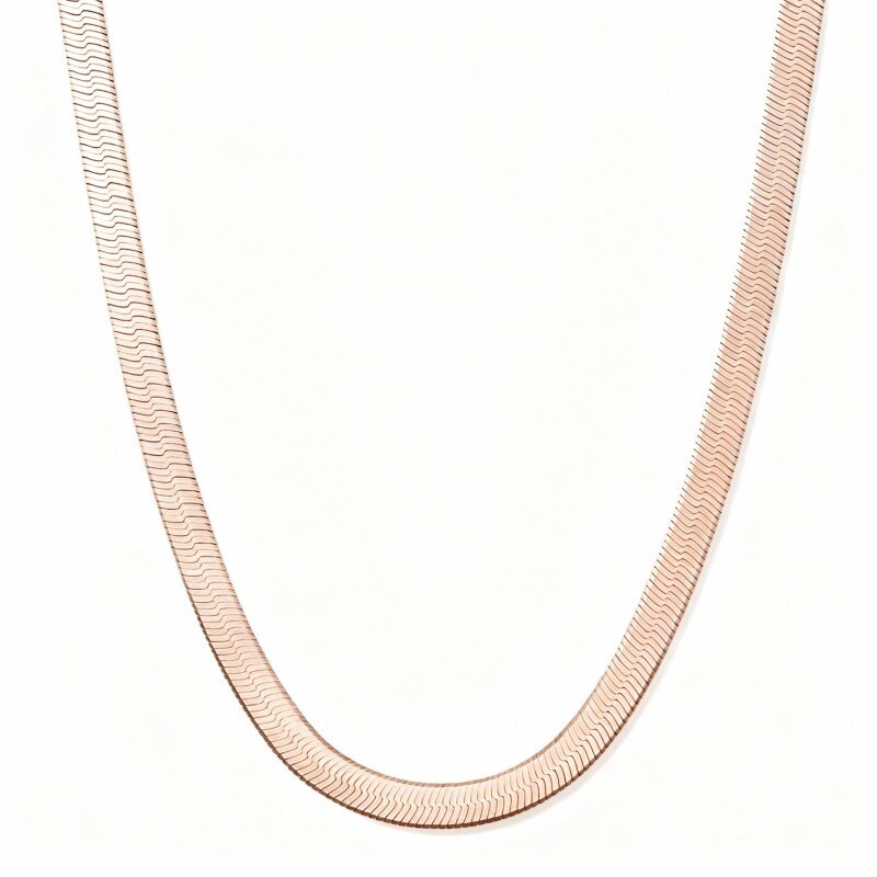Collier à chevrons en or rose 14 carats-1