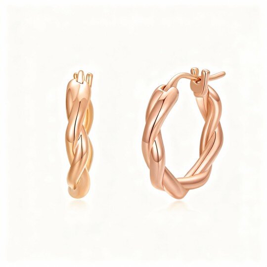 10K Rose Gold Hoop Earrings