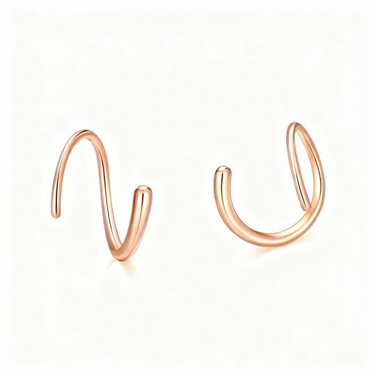 10K Rose Gold Hoop Earrings