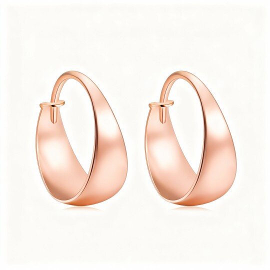 10K Rose Gold Hoop Earrings