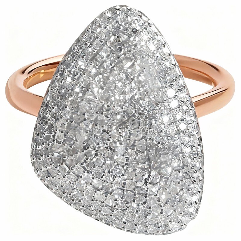 Obrączka ślubna z 18-karatowego różowego złota z diamentami wykonanymi w laboratorium, kolor D, czystość VVS 3EX-1