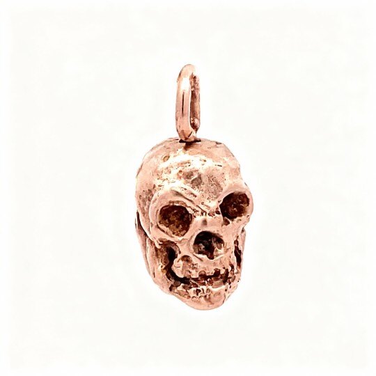 10K Rose Gold Lab Created Diamond Skeleton Pendant Charms