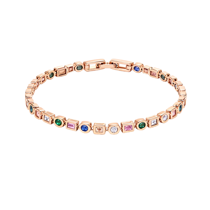 Pulsera de tenis de oro rosa de 10 quilates con diamantes de laboratorio-1