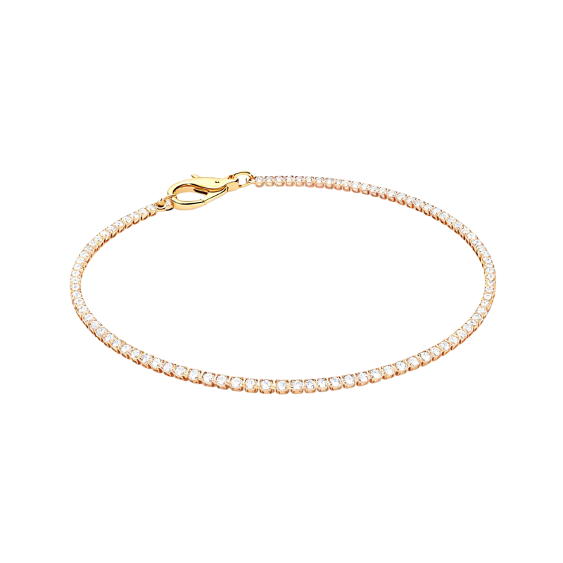 Pulsera de tenis de oro rosa de 10 quilates con diamantes de laboratorio-1