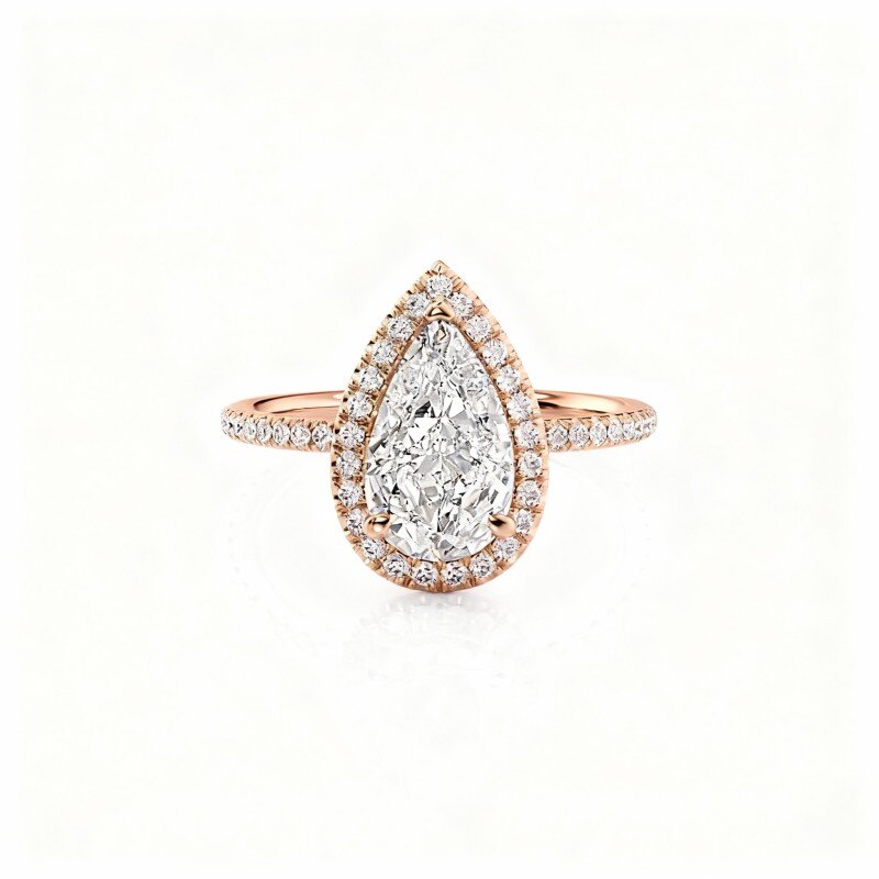 10Kローズゴールド モアッサナイト エンゲージリング-1