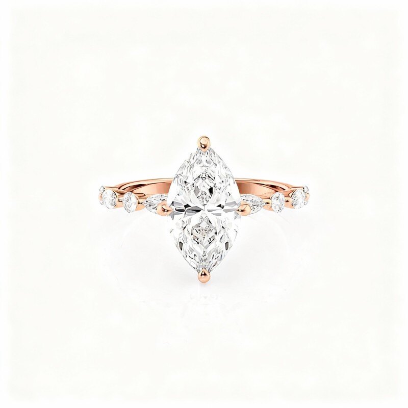 10Kローズゴールドモアッサナイトリング-1