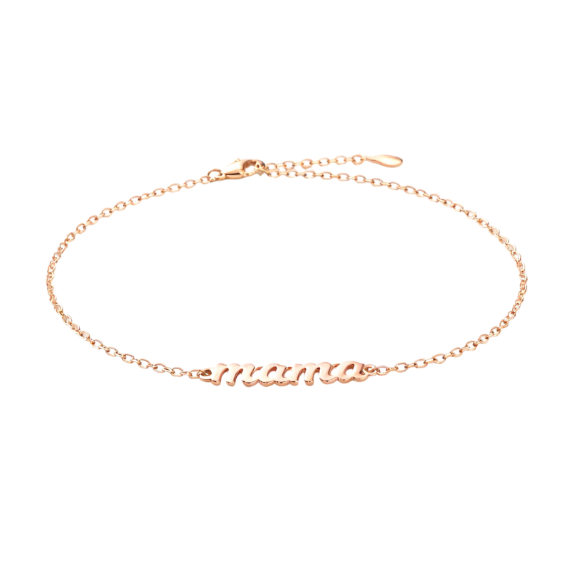 Bracelet à breloques en or rose 18 carats pour la mère-1