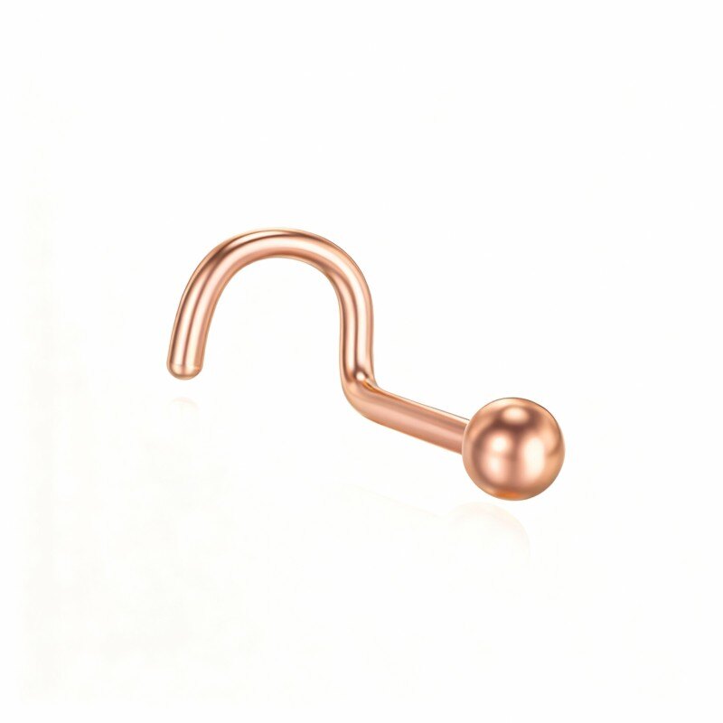 18K Rose Gold Nose Ring-1