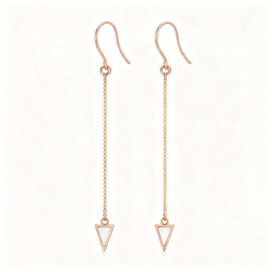 10K Rose Gold Opal Drop Earrings