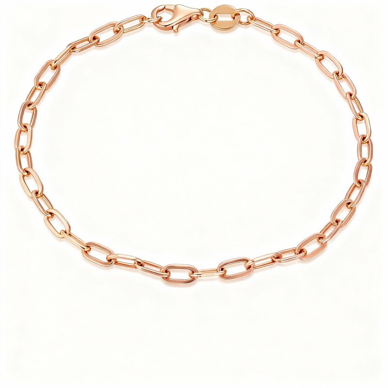 Pulsera de clip de oro rosa de 18 quilates-1