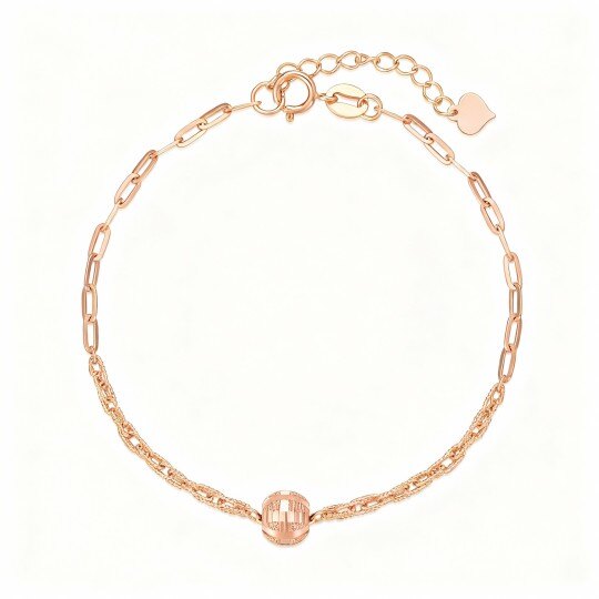 10K Rose Gold Paperclip Bracelet