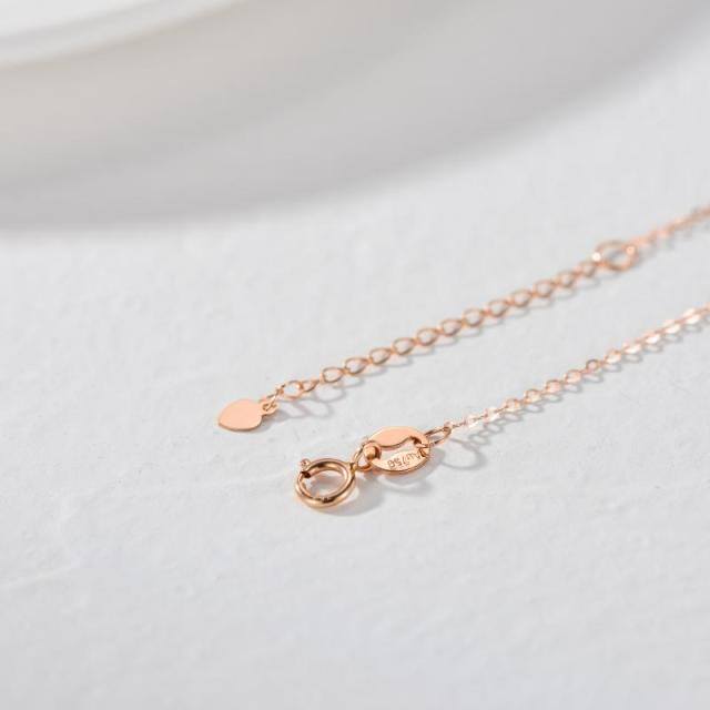 18K Rose Gold Rose Pendant Necklace-4