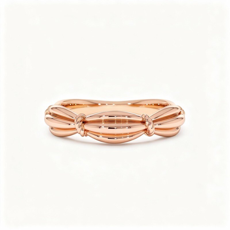 Bague en or rose 10 carats-1