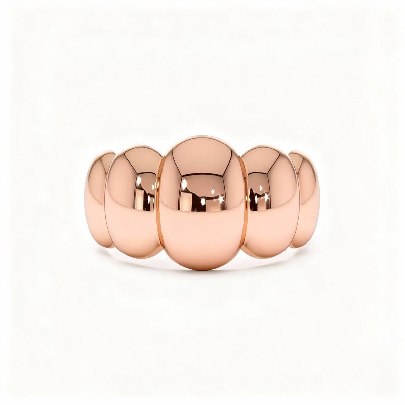 Bague en or rose 18 carats-1