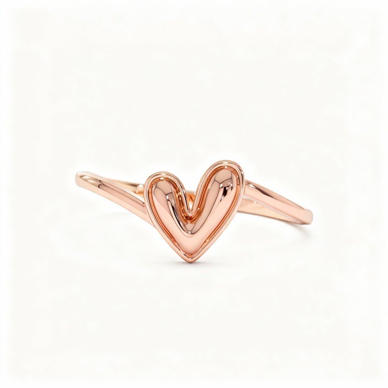 Bague en or rose 18 carats-1