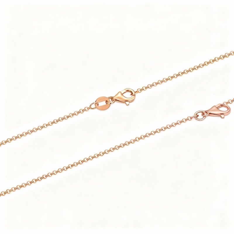 10Kローズゴールドロロチェーンネックレス-1