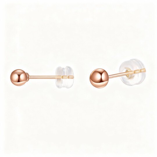 Kolczyki okrągłe z 10-karatowego różowego złota