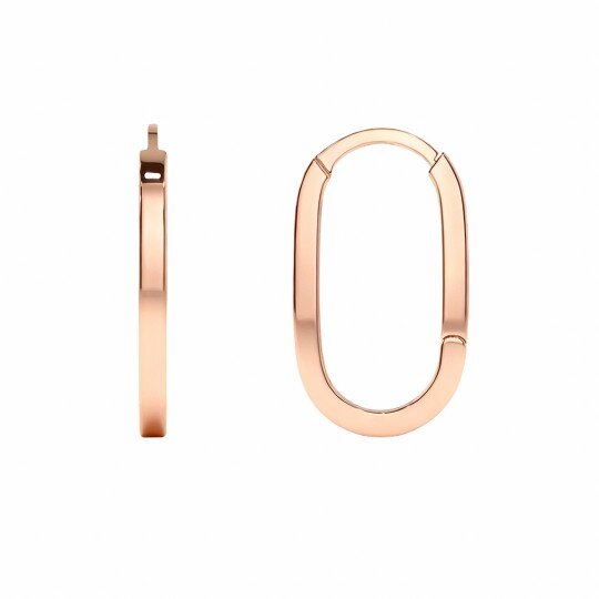 10K Rose Gold Sisters Hoop Earrings