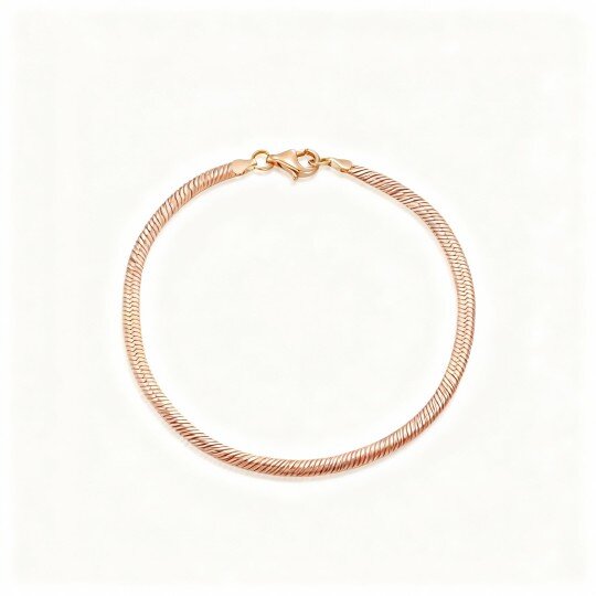 10K Rose Gold Snake Chain Bracelet
