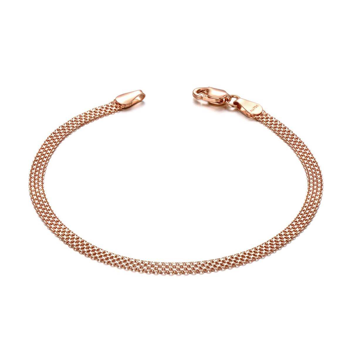 Bracciale a catena a serpente in oro rosa 18 carati-1