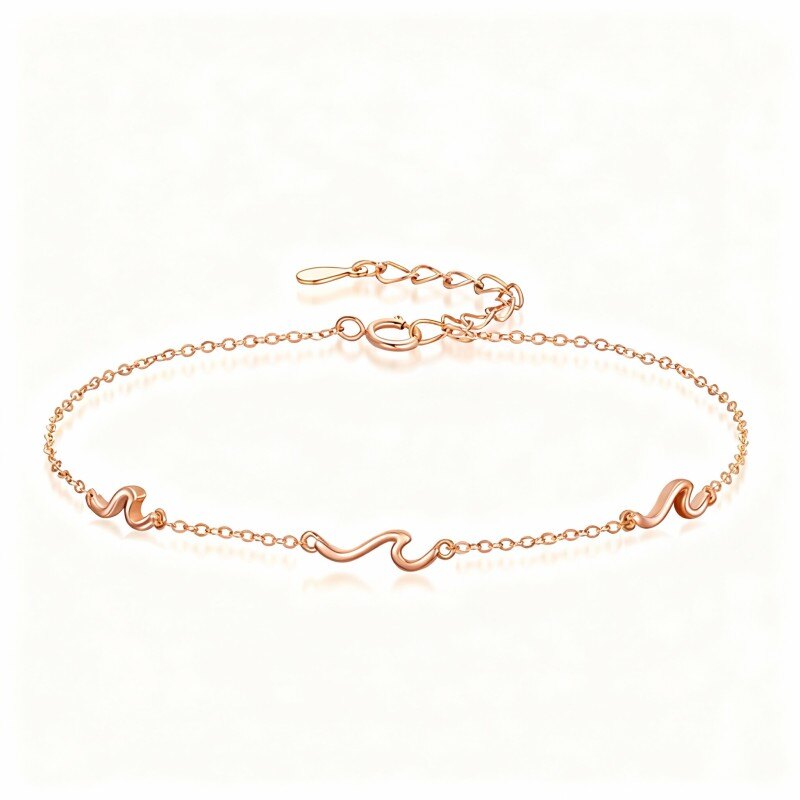 Bransoletka z zawieszką w sprayu z 18-karatowego różowego złota-1