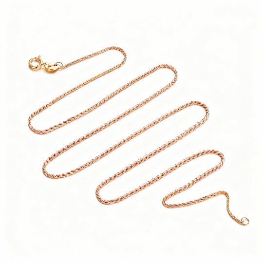 Collier à maillons blé en or rose 18 carats