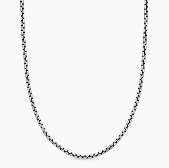 Sterling Silver Box Chain Necklace 3mm