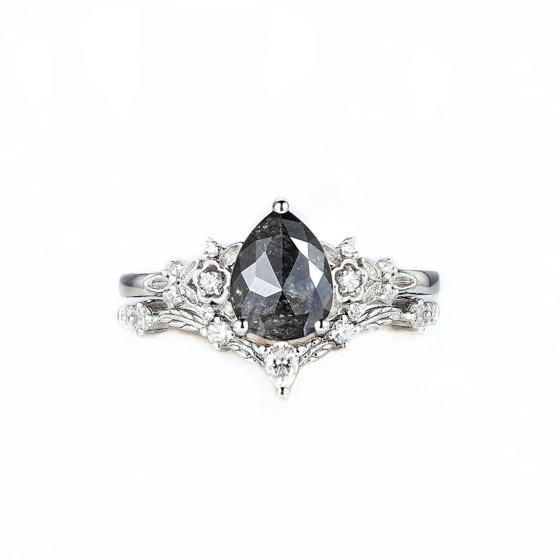 14K White Gold Herkimer Diamond Ring-1