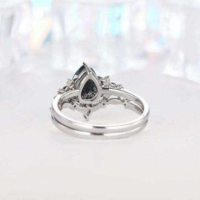 18K White Gold Herkimer Diamond Ring-5