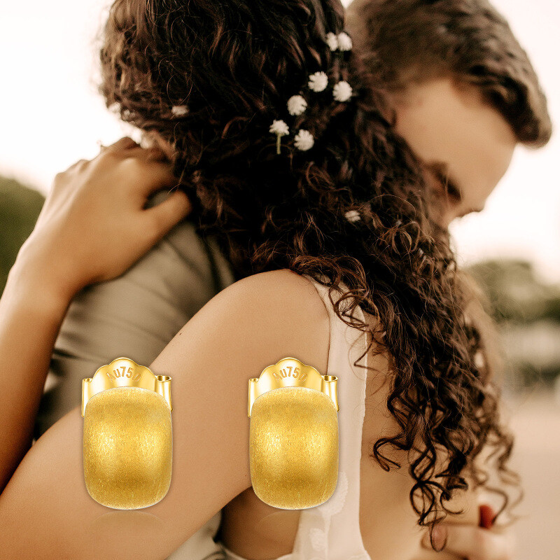 Brincos de casal em ouro 10K-6