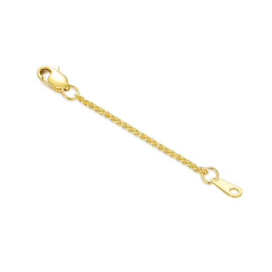 Chaîne d'extension de chaîne Chopin en or 10 carats de 0,8 mm pour femmes, meilleurs amis
