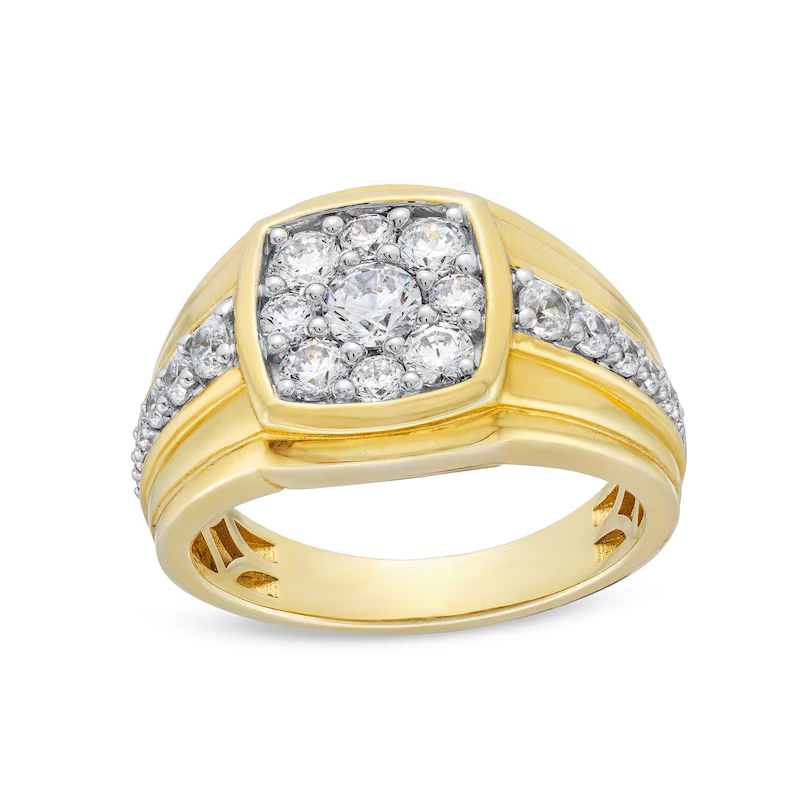 18K Gold 1.5 CT. T.W Round Lab Created Diamond Custom Wedding Ring for Men D Color VS1-VVS1 Clarity 3EX IGI Certified-1