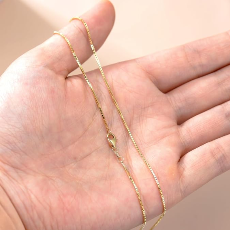 Collier chaîne en or 10 carats de 1 mm-3