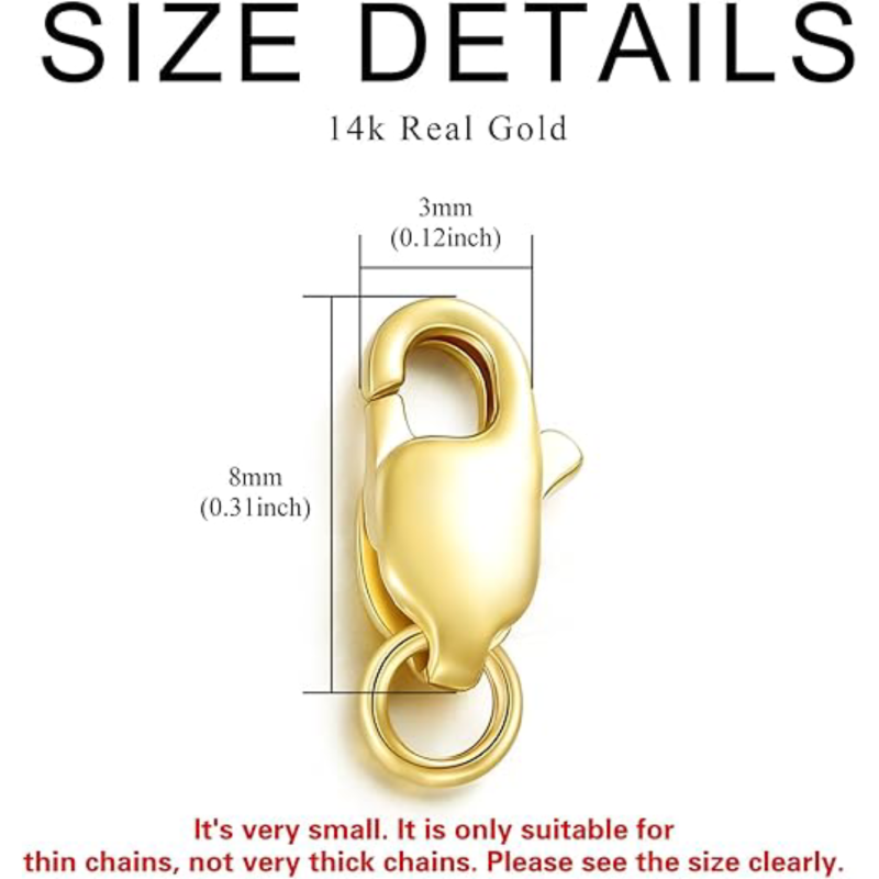 14K Gold 2Inch Hemp Rope Chain With One-Word Buckle Extender Chain-2