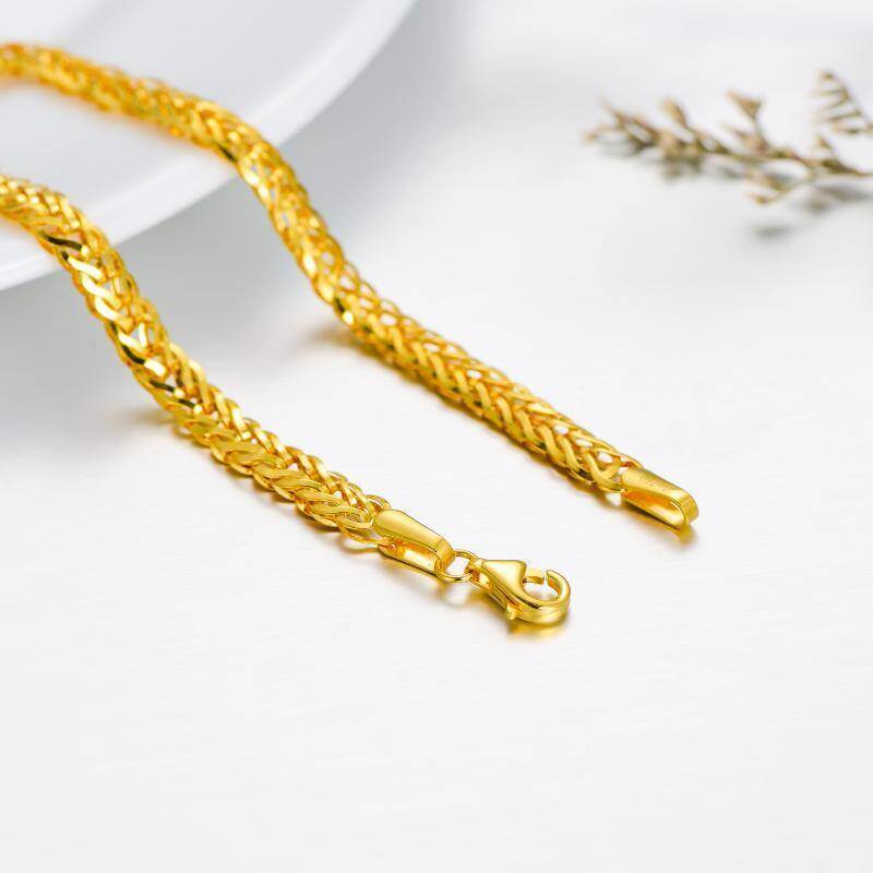 Bransoletka z łańcuszkiem celtyckim Chopin, 18K złota, szerokość 4 mm, 6 cali-3