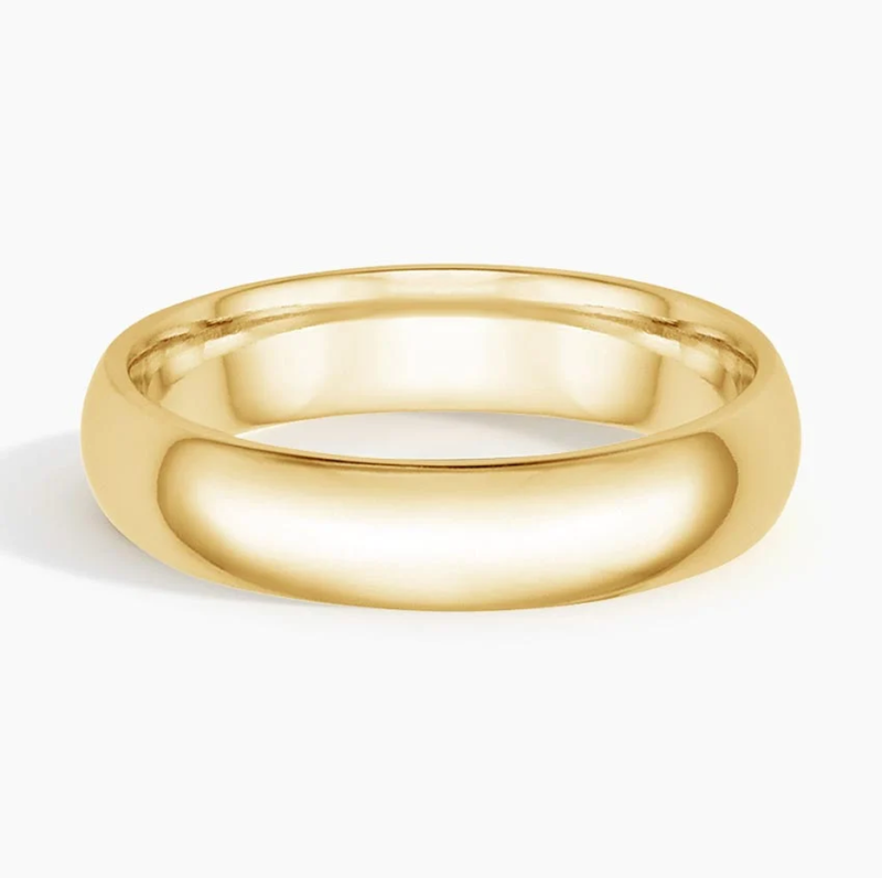 Anillo de boda de oro de 10 quilates, 5 mm, ajuste cómodo-1