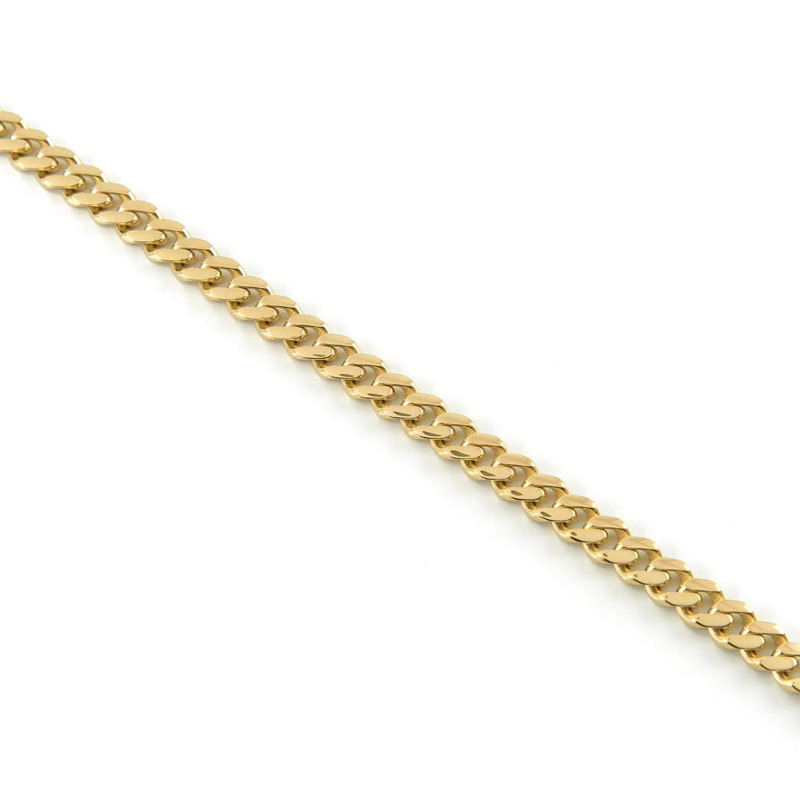 Bransoletka z kubańskiego łańcuszka ze złota 14K, 6 mm-3